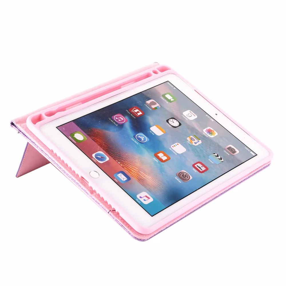 Для Apple iPad 9,7 / 5th/6th поколения кожаный чехол с карандашом Держатель Флип Модный чехол для iPad Air 1/Air 2/Pro 9,7
