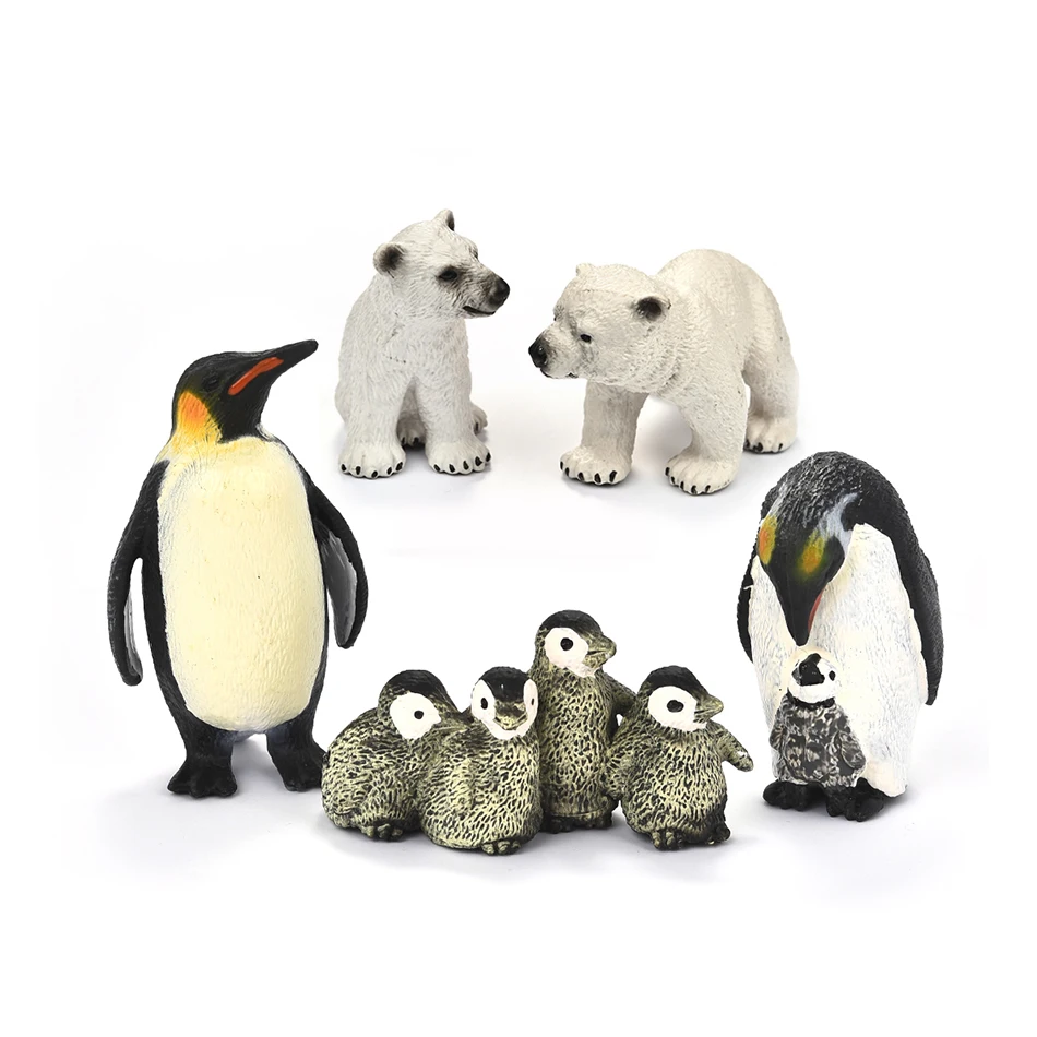 Полярный Антарктический Моделирование Медведь Пингвин животных модели смолы