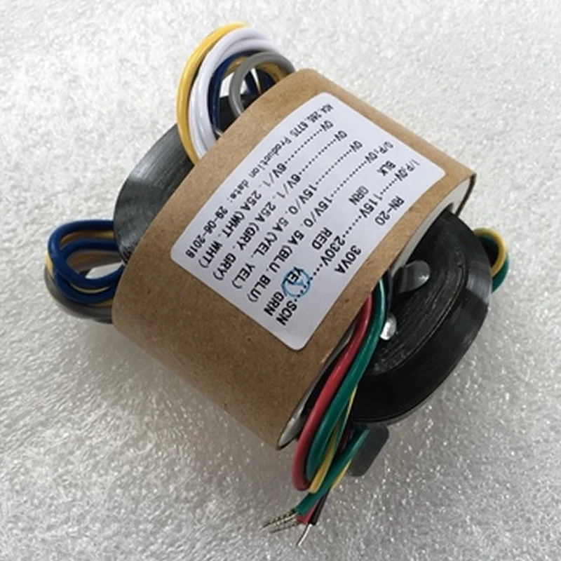 R type power transformer 30W dual 15V + double 6V cattle audio copper wire 115V-230V | Обустройство дома