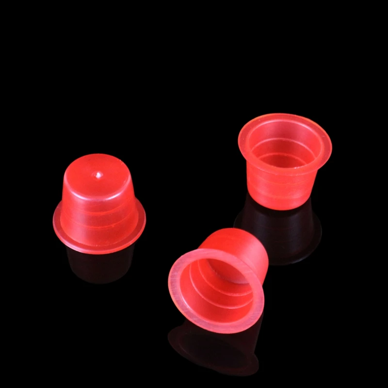 

1000pcs Red Color Tattoo Ink Cups Caps 15MM Large Size Plastic Without Base Ink Caps Tattoo Pigment Cup Supplies Free Shipping