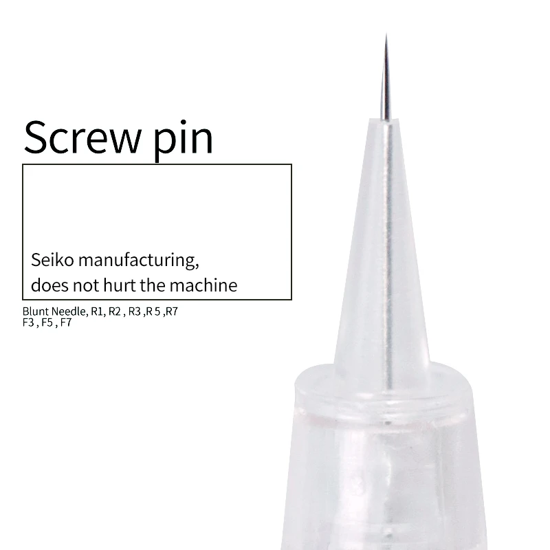 20pcs Disposable Sterile Tattoo Cartridge Needles For Rotary Pen Round Liner Shader Screw Blunt Needle/R1/R2/R3/R5/R7/F3/F5/F7