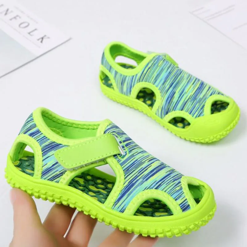 new children camouflage soft sandals summer girls toe protect baby shoes boys bottom non-slip fashion sports beach | Детская одежда и