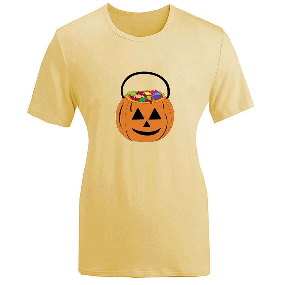 Женская хлопковая Футболка с принтом Happy Halloween|Футболки| |