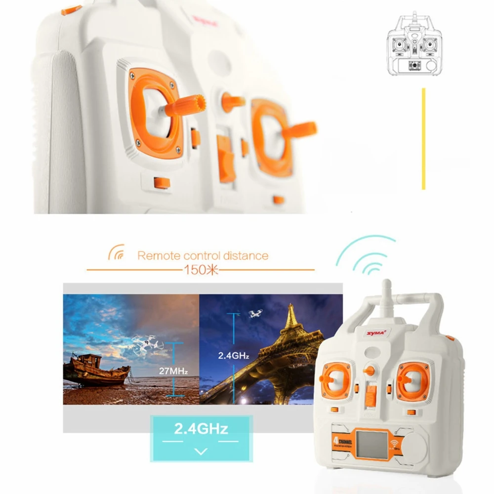 SYMA X8W FPV Радиоуправляемый квадрокоптер Дрон с Wi Fi камерой 2 4G 6 осевой X8C 2MP камера RTF