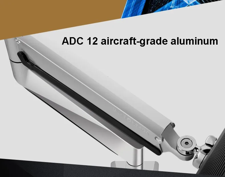 D7D газовая пружина двойная настольная подставка для монитора светодиодный дисплей крепление на руку подставка база с аудио и USB портом Fit 1"~ 27" Макс 9 кг