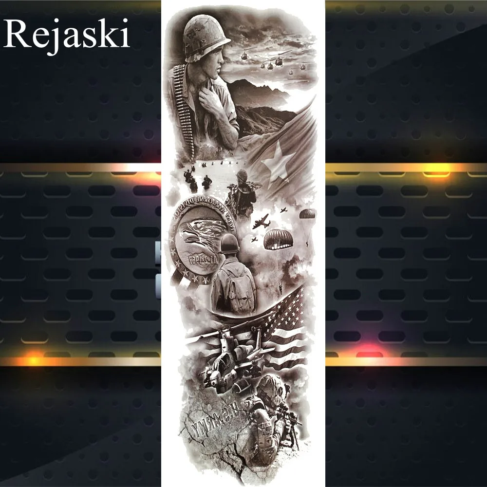 Водостойкая Временная тату наклейка Rejaski для женщин и мужчин черная бумага с