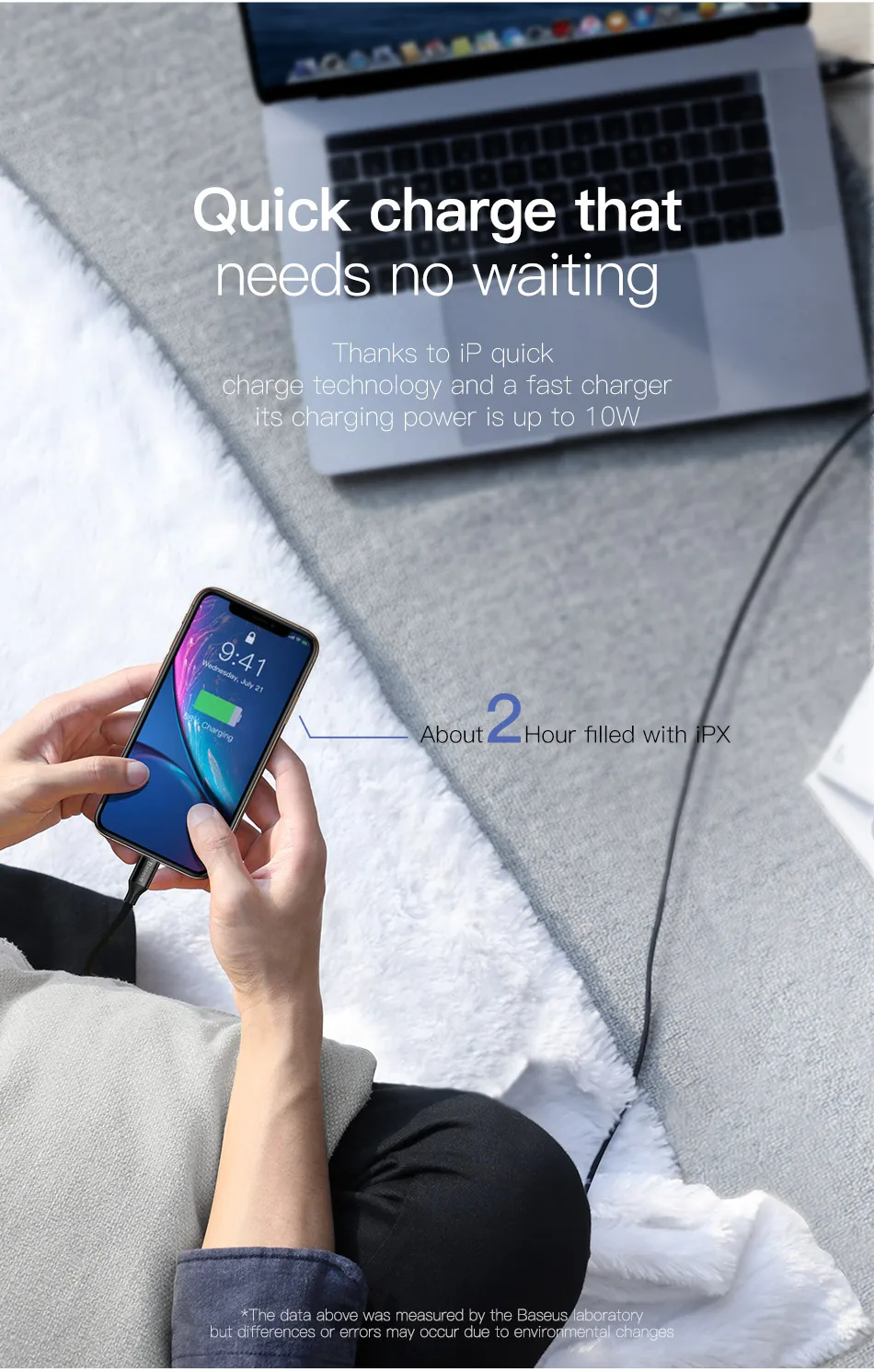 Кабель Baseus 2,4 type-C для освещения для iPhone X, XR, XS, Max, iPad, планшета, USB-C, кабель для быстрой зарядки и передачи данных