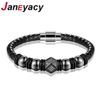 janeyacy new mens accessories buckle bracelet ladies 2018 casual mens leather bracelet charm fashion men and women bracelet