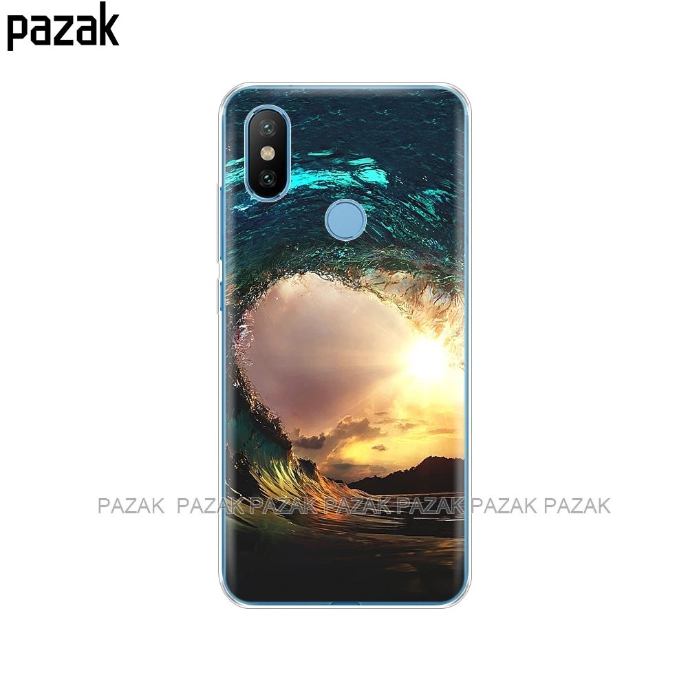 Силиконовый чехол для Xiaomi Mi 8 8SE A1 A2 5 5S 5X 6 Mi5 MI6 NOTE 3 MAX Mix 2 2S серфинг закат