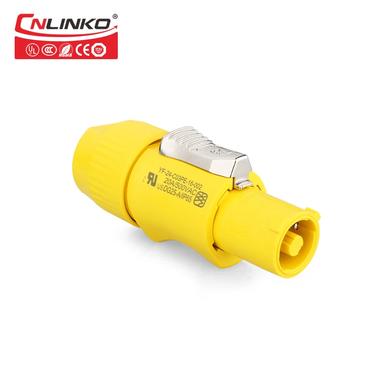 Cnlinko M24 соединитель Powercon 3 Pin 500V 20A водонепроницаемый IP67 Светодиодный дисплей Видео