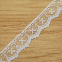 white polyester wedding lace fabric trim sewing accessories cloth dress decoration ribbon diy craft supplies 25mm 400yards l0402