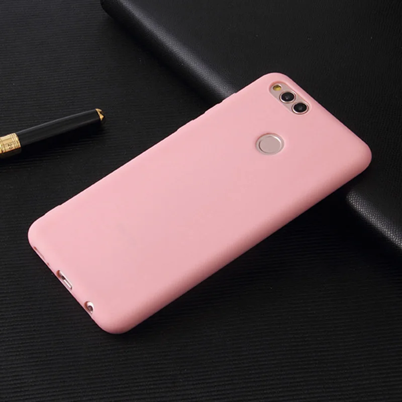 Желтый яркий матовый прозрачный ТПУ чехол для huawei Honor 8 Pro 9N V8 V9 Play V10 V20 10 Lite 10i 20i милый ТПУ резиновый чехол