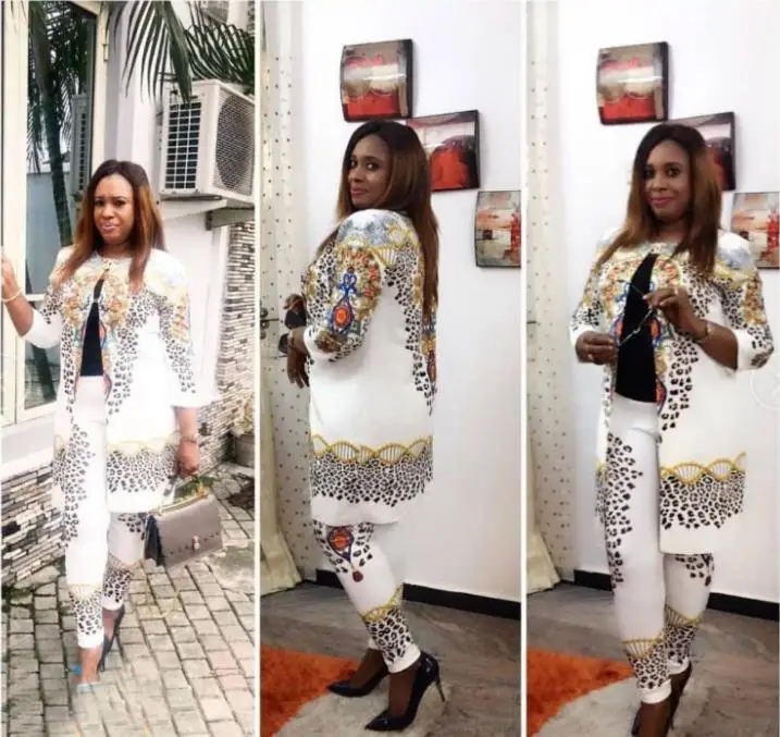 2018 Африканский триадный комплект одежды из 2 предметов с принтом Дашики для леди |