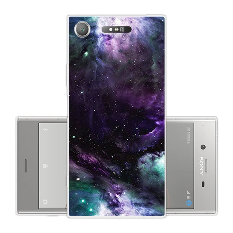 Для Sony Xperia XZ1 5 2 дюйма Мягкие силиконовые чехлы задняя крышка для телефона