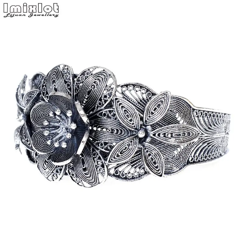 Браслет-манжета Imixlot с тремя цветами для женщин мужчин золотистый серебристый