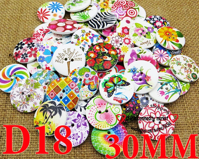 20 шт. ботинки с цветочным рисунком 30 мм|wooden buttons|buttons sewingbrand buttons |