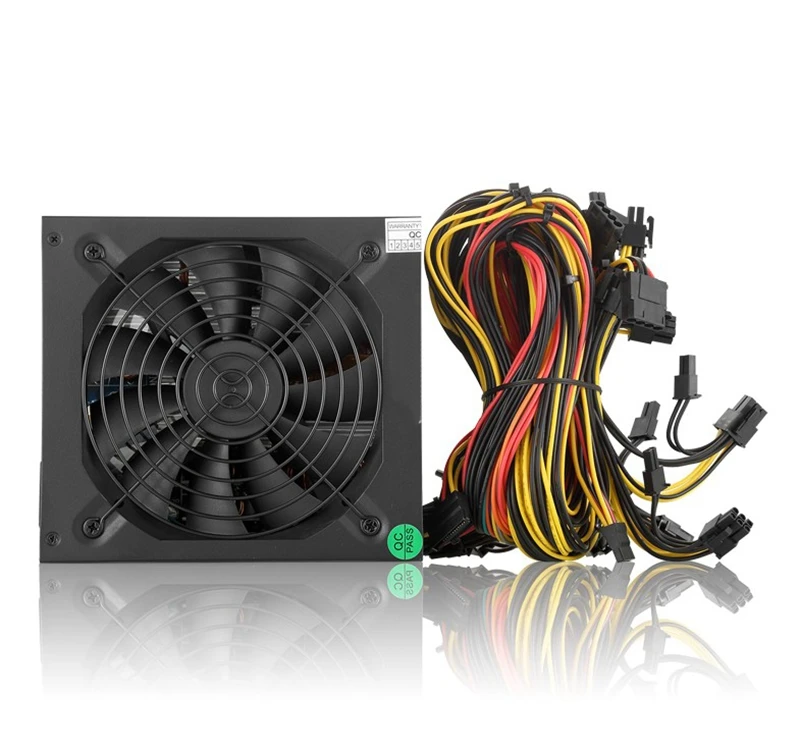 Lianli 80plus gold mining rig 1600W источник питания asic bitcoin ethereum coin miner sever PSU материнской платы