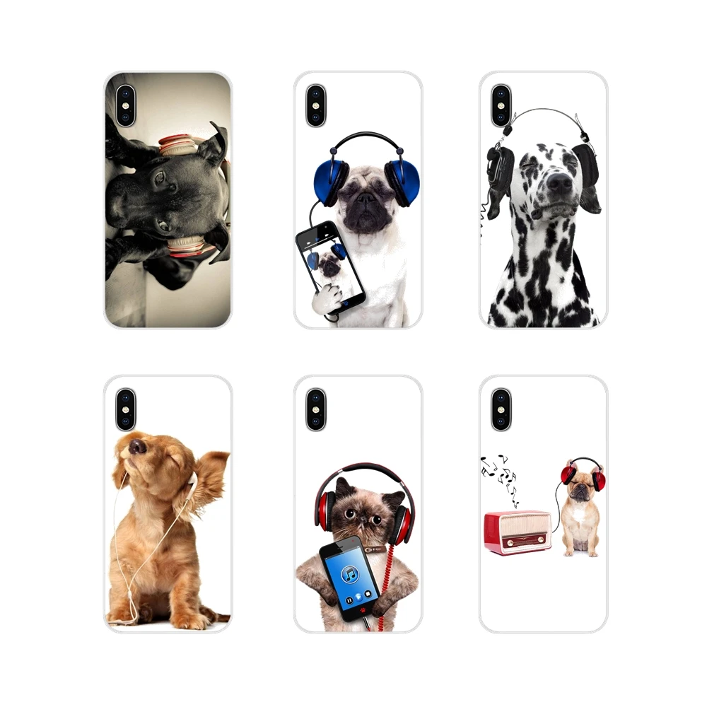 Милая музыкальная кошка Пудель собака для Huawei G7 G8 P7 P8 P9 P10 P20 P30 Lite Mini Pro P Smart Plus 2017 2018