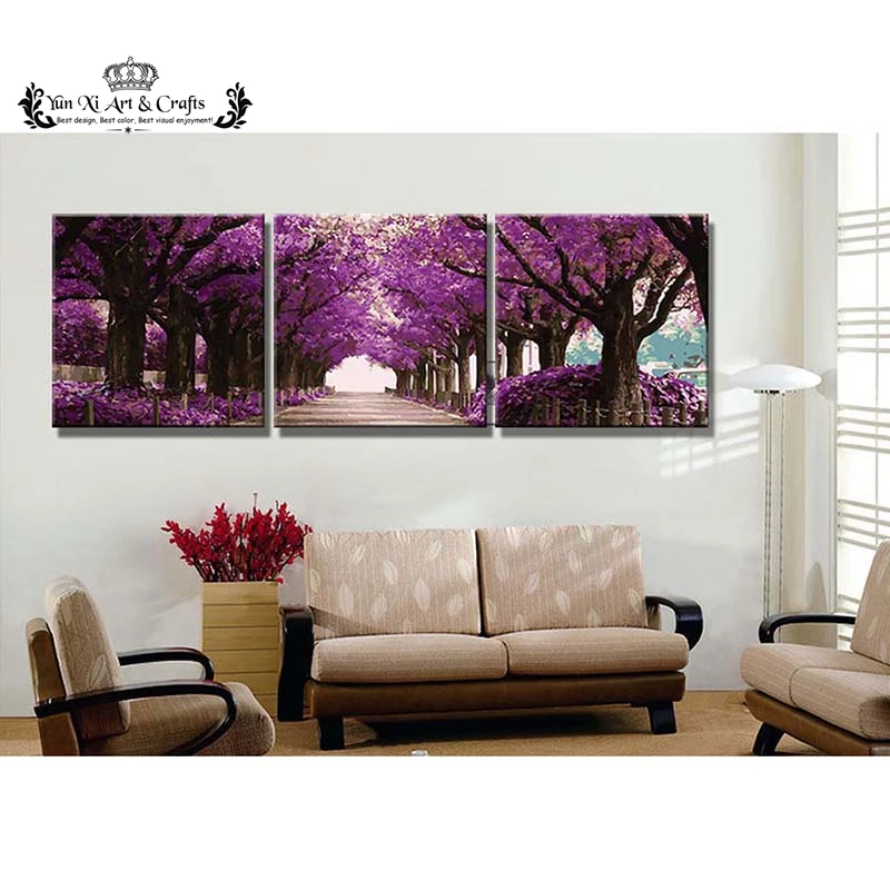 100% ручная роспись современная абстрактная картина маслом на холсте 3 панели