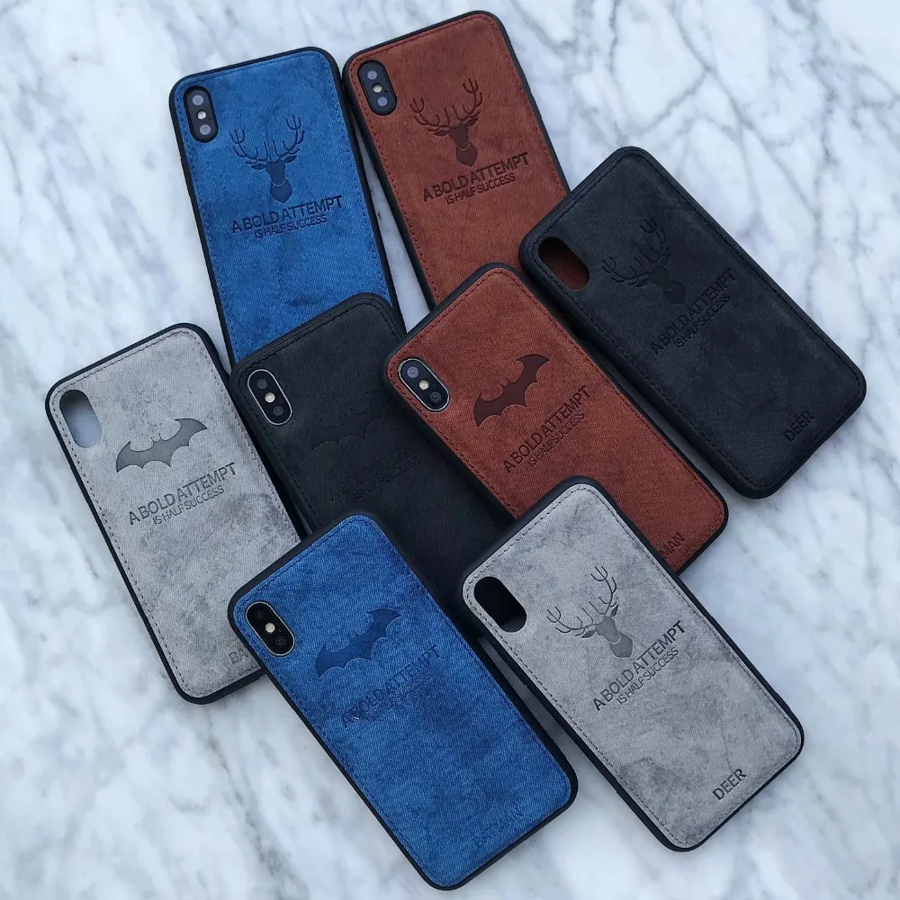 Стильный Джинсовый чехол с 3D принтом Бэтмена и оленя для iphone 11 Pro Max 6 6S 7 8 Plus X Xs Xr
