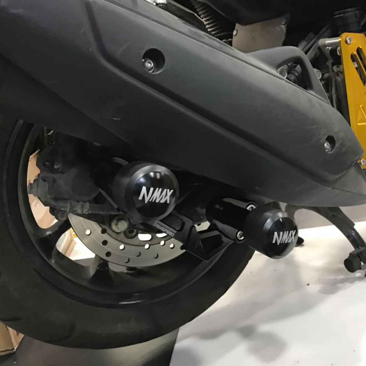 Модифицированный мотоцикл NMAX логотип переднего заднего колеса слайдер Краш Глушитель Защита вилки для Yamaha nmax155 NMAX 155 150 125