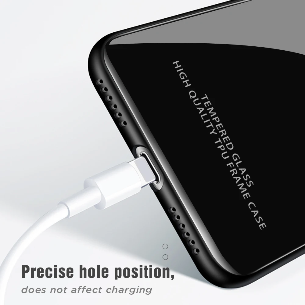 Чехол из закаленного стекла для iPhone 6, 6S Plus, X, XS, MAX, XR, роскошная жесткая задняя крышка, красный чехол для телефона s, для iPhone 7, 8 Plus, силиконовый бампер