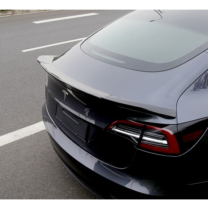 Для Tesla модель 3 автомобильный Стайлинг ABS пластик Неокрашенный задний багажник Крыло загрузки губ спойлер на крыше украшения