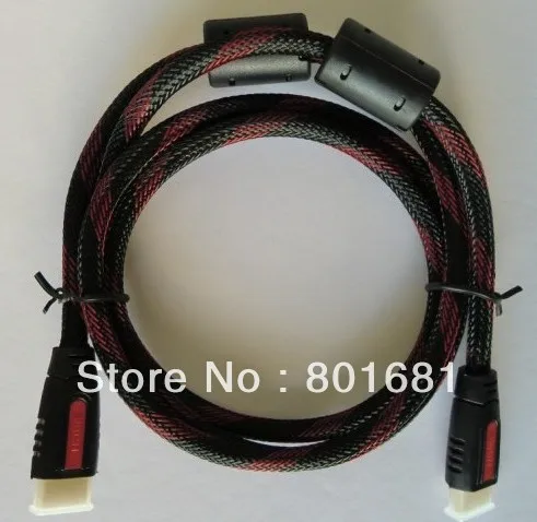 KUYiA позолоченный 5ft 1 5 м hdmi кабель нейлоновым чехлом и двойной ферритовые