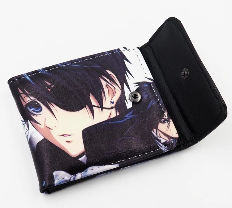 Японский Аниме Черный дворецкий Ciel Phantomhive Себастиан PU короткий кошелек с