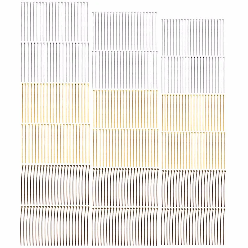 100Pcs/Set 30/40/50mm Bronze Gold Silver Plated Metal Ball Head Pin Ballpin Kit Useful Home Garden Sewing Ball Head Pin Kit