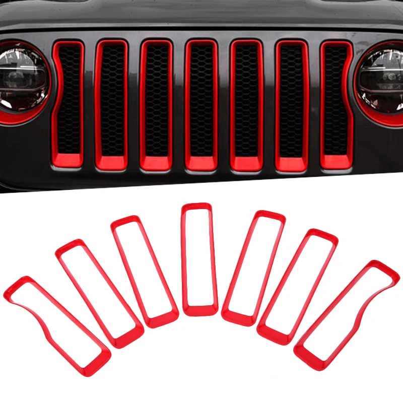 Подходит для Jeep Wrangler JL 2018 автомобильный передний гриль решетка крышка Накладка