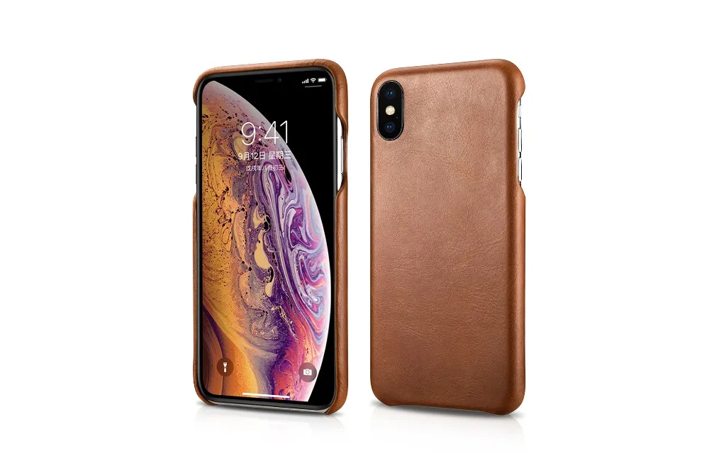 Роскошный чехол из натуральной кожи для iPhone XS Max XR X защитный телефона кожаная