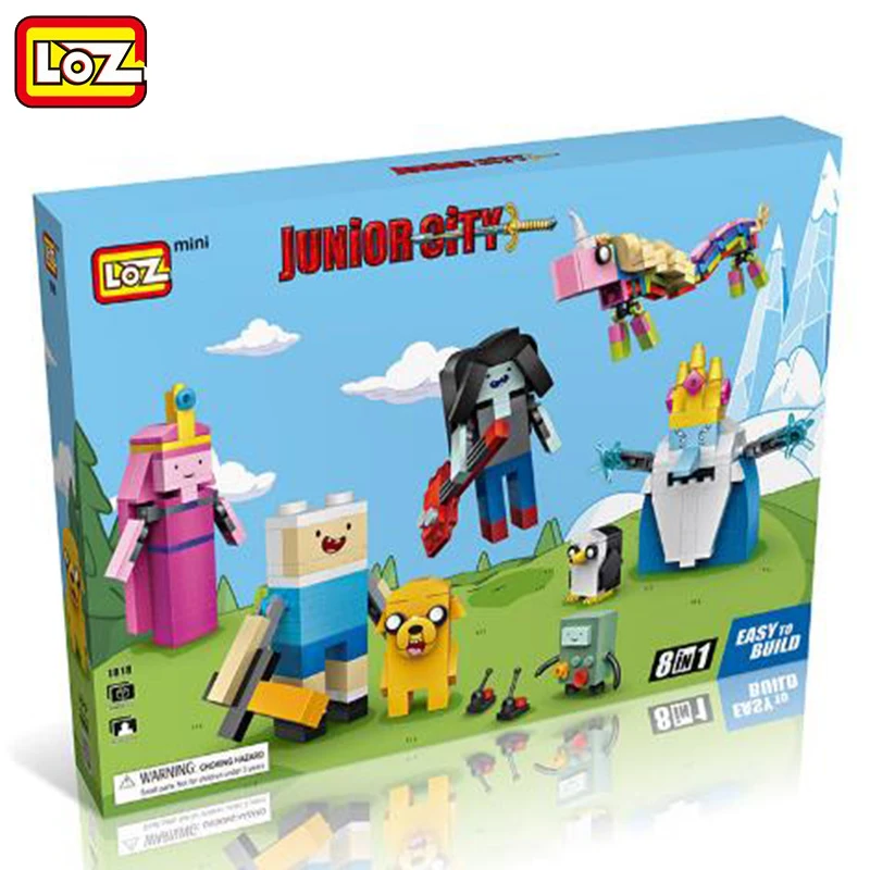 LoZ блоки с изображением Финна из Adventure Time Jake Ice King Gunter строительные кирпичи фигурка
