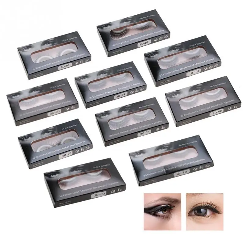 Профессиональные самоклеющиеся ресницы без стимуляции накладные