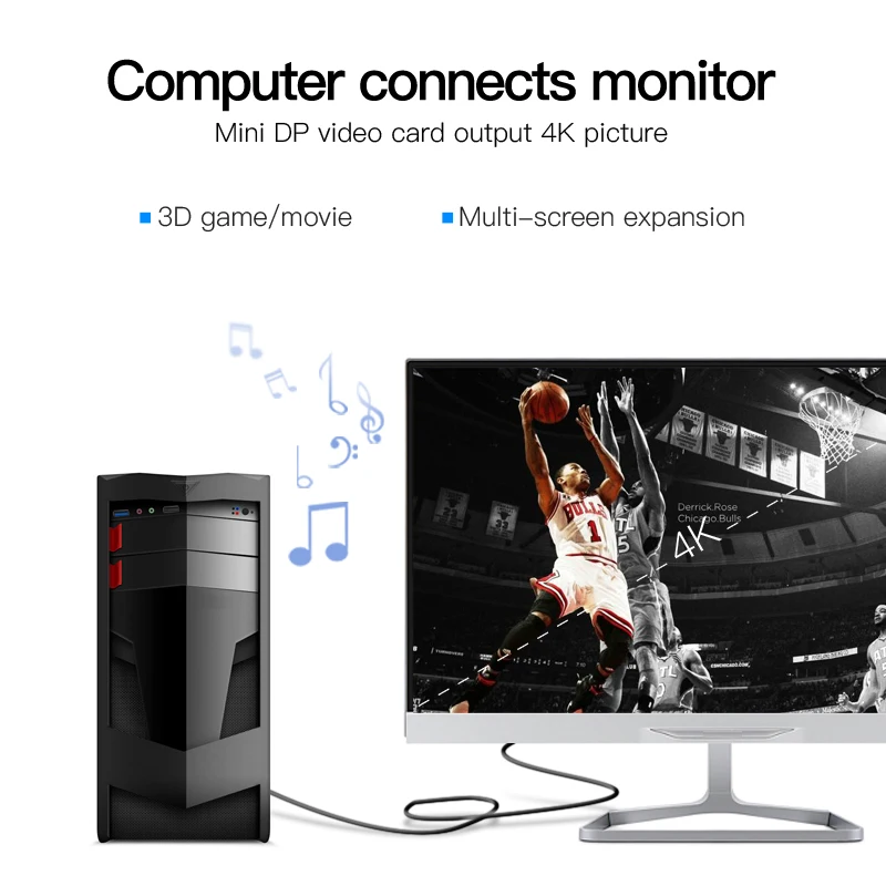 Кабель Vention Mini Display Port to Cable Thunderbolt DP 4K HD для Macbook Air High Premimu sup port 3D | Электроника
