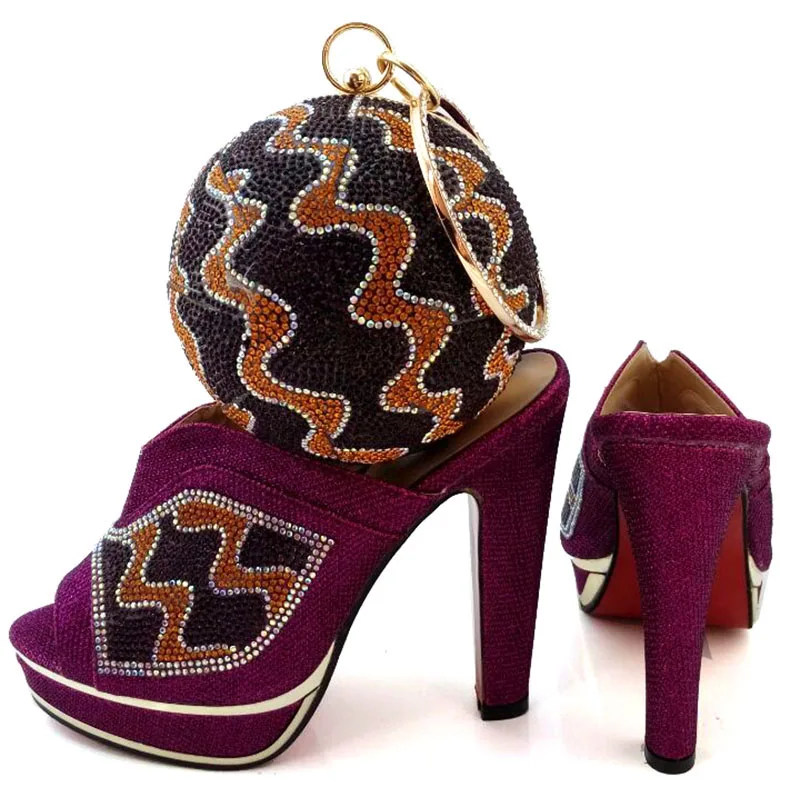 2017 Новый Женский Насосы Итальянской Обуви И Сумках Набор Африканская Свадьба и