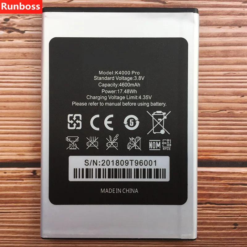 2 шт. батарея мобильного телефона для OUKITEL K4000 Pro батарея 4600 мАч с 1 шт. настольное зарядное устройство с ЖК-дисплеем