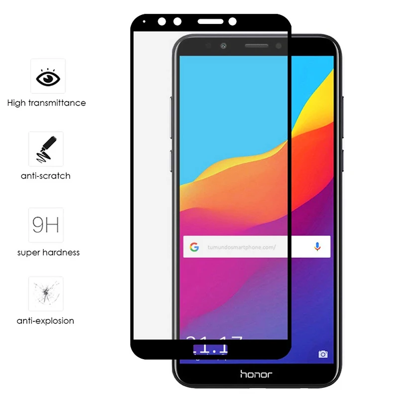 Защитное стекло на телефон honor 7a для huawei 7c 7x pro 7 a c x чехол Защита экрана Защитная