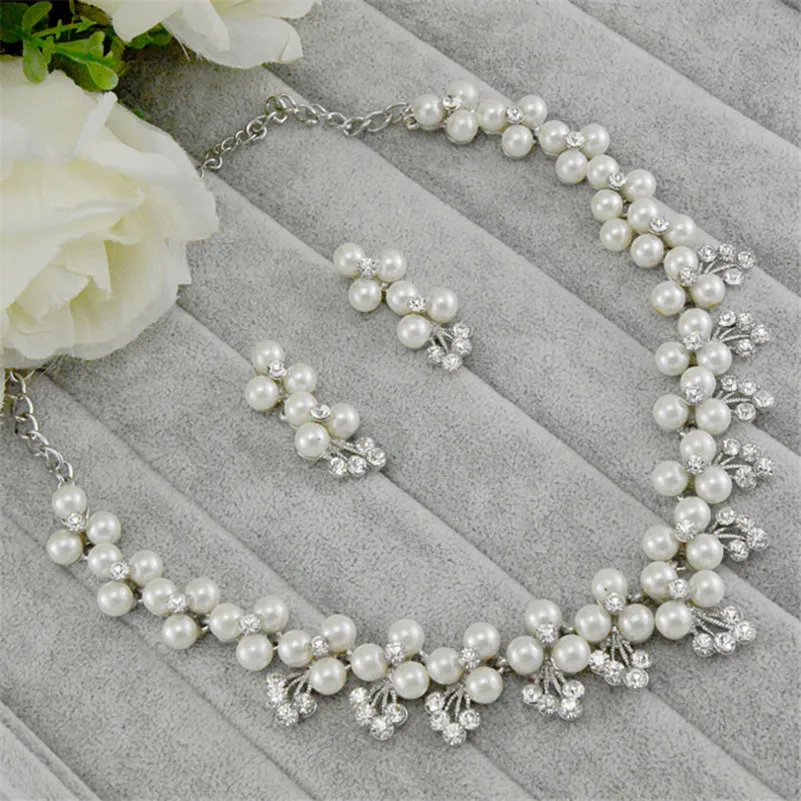 Yxph благородный имитация жемчуг горный хрусталь Наборы свадебных ювелирных