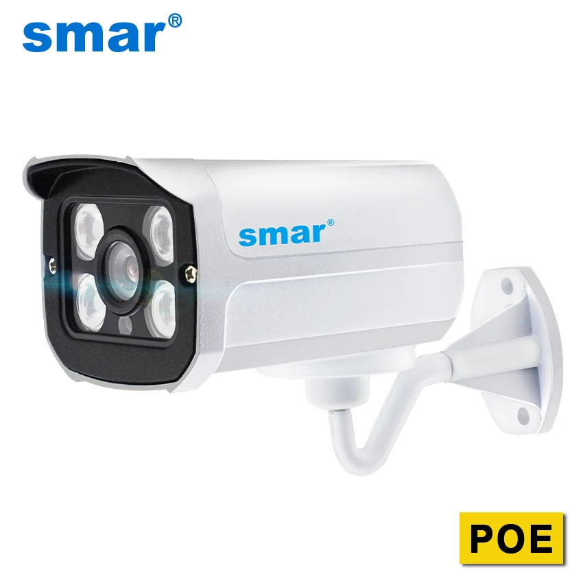 Уличная водонепроницаемая IP камера POE 48 В 720P 960P 1080P 4 светодиода ночное видение