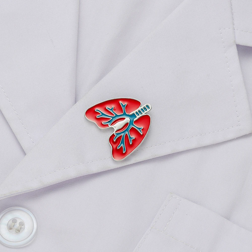 Enamel Lungs Pin Anatomy Lapel Women Gift Cartoon Cute Brooch for Clothing Bags Backpacks Jackets Hat DIY Accessories Wholesale | Украшения