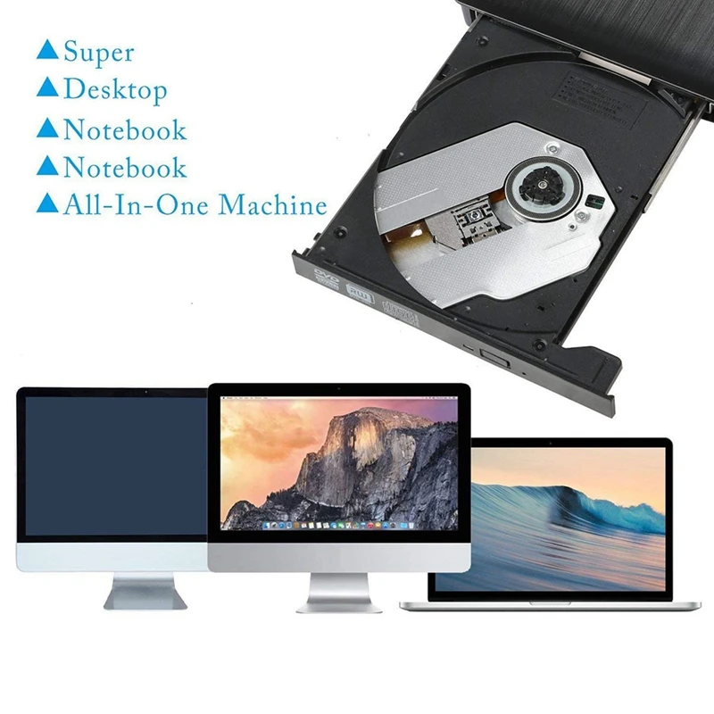 External Dvd Drive Slim Hard Plastic Usb 3.0 Sata 9.5Mm Enclosure Rewriter Burner Writer Cd-Rom Case For Laptop Cd/Dvd Opt | Компьютеры и