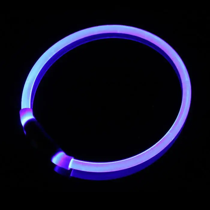LED dog collar illuminates glowing puppy night safety pet collar adjustable dog collar for small to medium sized dogs- TP