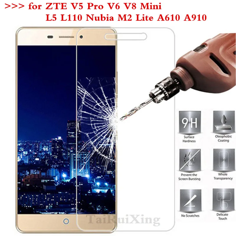 Защитная пленка 2.5D 0 26 мм 9H из закаленного стекла для zte V5 Pro V6 V8 Mini L5 L110 Nubia M2 Lite Blade