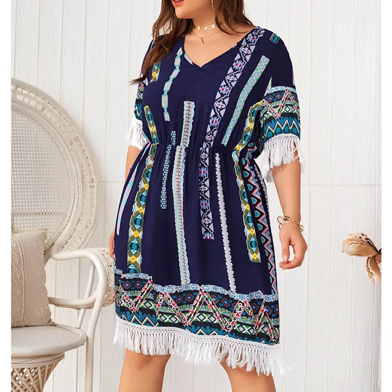 Летнее женское платье размера плюс, обхват груди 140 см, 6XL, 7XL, 8XL, 9XL, женское платье темно-белого цвета