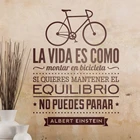 Жизнь похожа на езду на велосипеде, цитата, настенный плакат, надписи на испанском языке, наклейка на стену для велосипеда, спортивное украшение для дома AZ373
