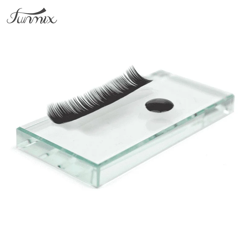 

False Eyelash Glue Glass Holder False Eyelash Stand Eye Lash Extension Crystal Glass Glue Pallet