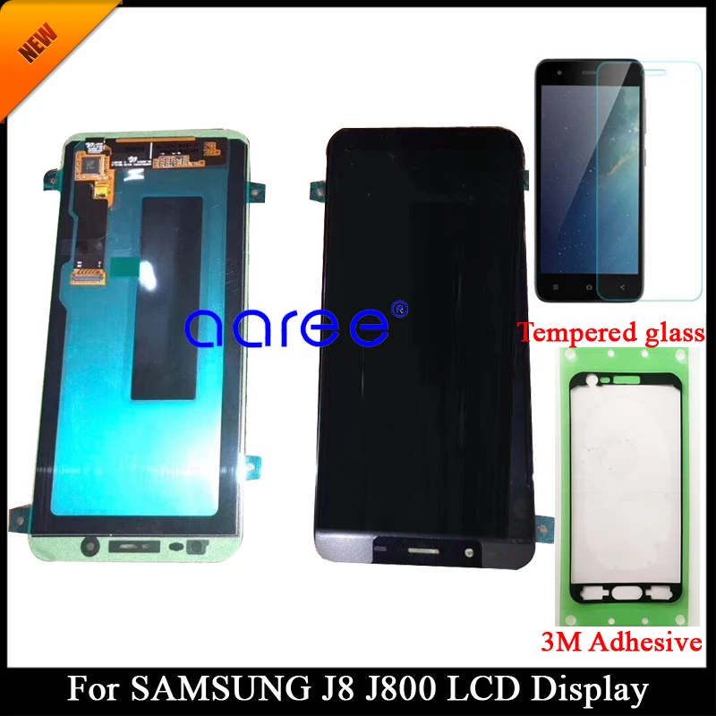 Протестированный супер AMOLED Оригинальный ЖК дисплей для Samsung J8 2018 J810 кодирующий
