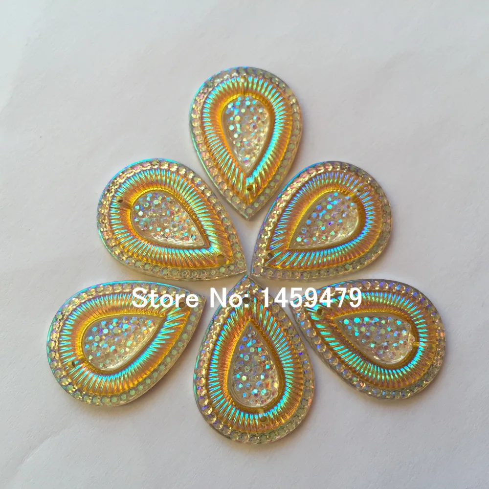 Свободные камни для шитья нежный акриловый горизонтальный плоский золотой