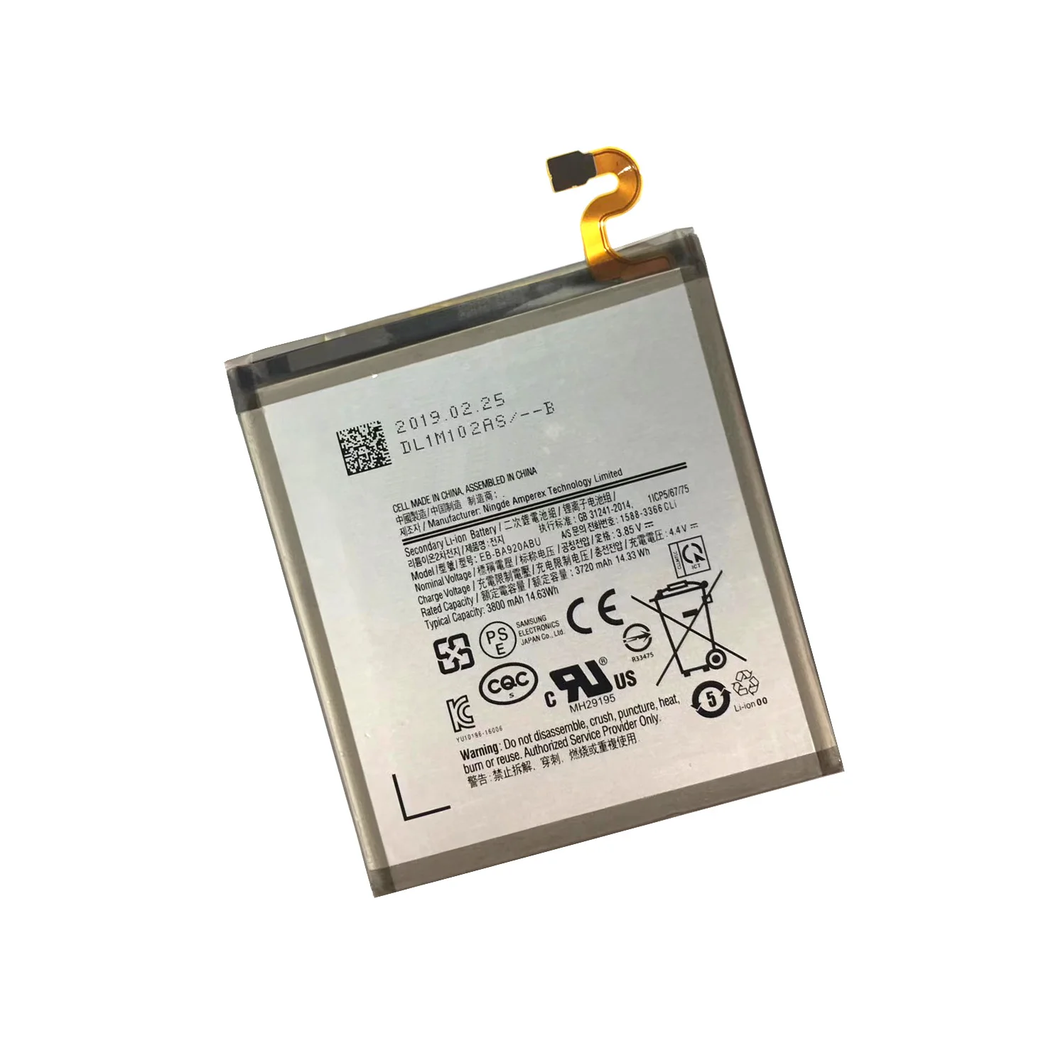 Замена Батарея EB-BA920ABU для samsung Galaxy A9s SM-A9200 A9200 3800 mAh аутентичная батарея